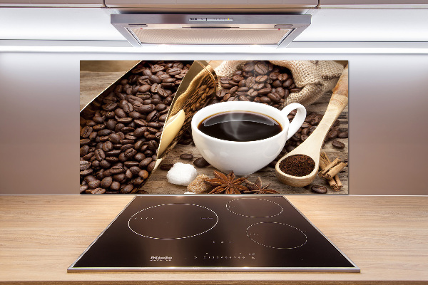 Pannello retrocucina con stampa a tema una tazza di caffè