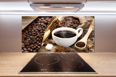 Pannello retrocucina con stampa a tema una tazza di caffè