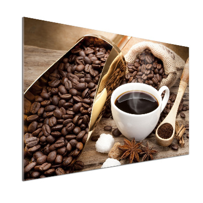 Pannello retrocucina con stampa a tema una tazza di caffè