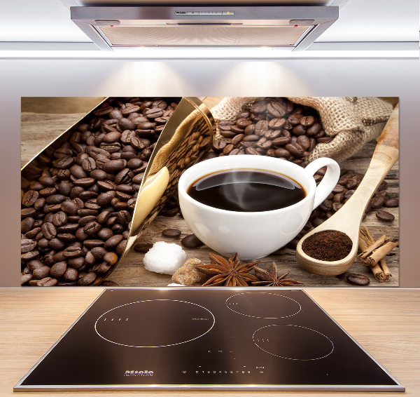 Pannello retrocucina con stampa a tema una tazza di caffè