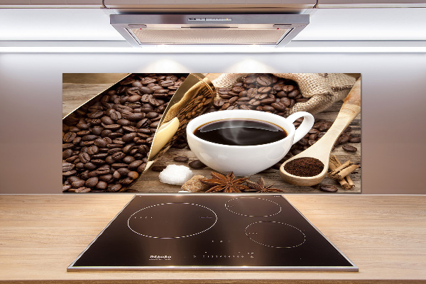 Pannello retrocucina con stampa a tema una tazza di caffè