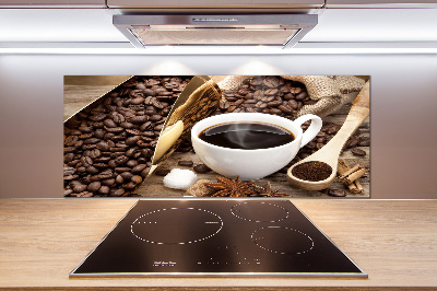 Pannello retrocucina con stampa a tema una tazza di caffè