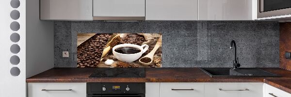 Pannello retrocucina con stampa a tema una tazza di caffè