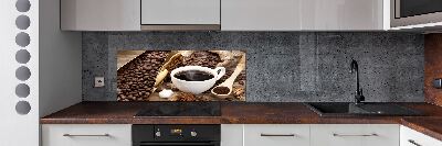 Pannello retrocucina con stampa a tema una tazza di caffè