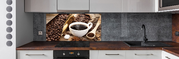 Pannello retrocucina con stampa a tema una tazza di caffè