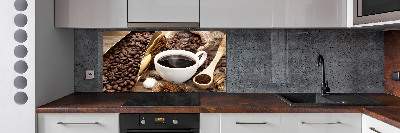Pannello retrocucina con stampa a tema una tazza di caffè