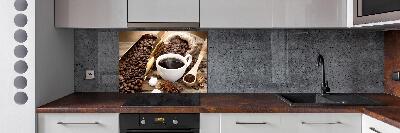 Pannello retrocucina con stampa a tema una tazza di caffè