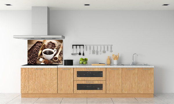 Pannello retrocucina con stampa a tema una tazza di caffè