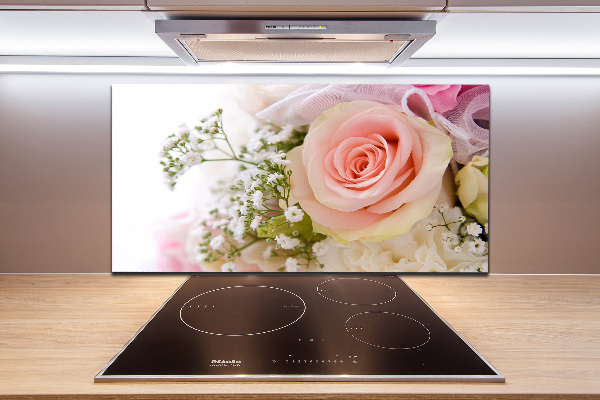 Pannello retrocucina con stampa raffigurante un mazzo di fiori