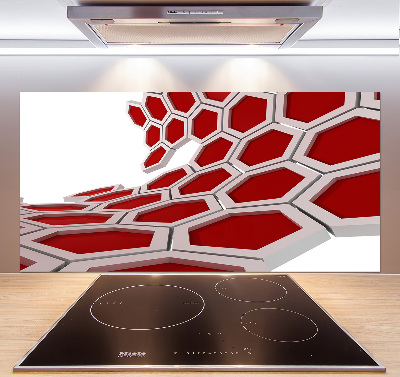 Rivestimento parete cucina con motivo astratto 3D