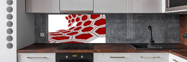 Rivestimento parete cucina con motivo astratto 3D