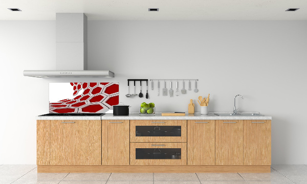 Rivestimento parete cucina con motivo astratto 3D