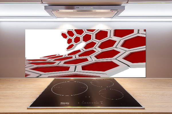 Rivestimento parete cucina con motivo astratto 3D