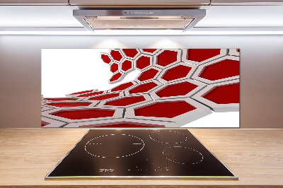Rivestimento parete cucina con motivo astratto 3D