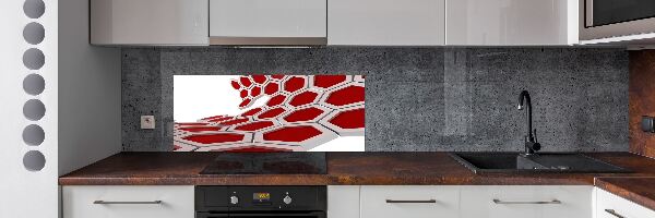 Rivestimento parete cucina con motivo astratto 3D