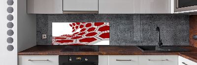 Rivestimento parete cucina con motivo astratto 3D