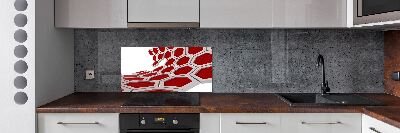 Rivestimento parete cucina con motivo astratto 3D
