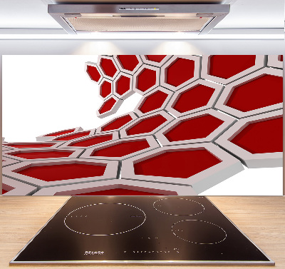Rivestimento parete cucina con motivo astratto 3D