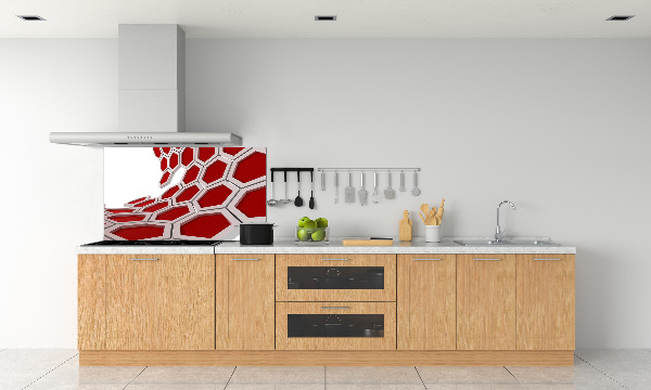 Rivestimento parete cucina con motivo astratto 3D
