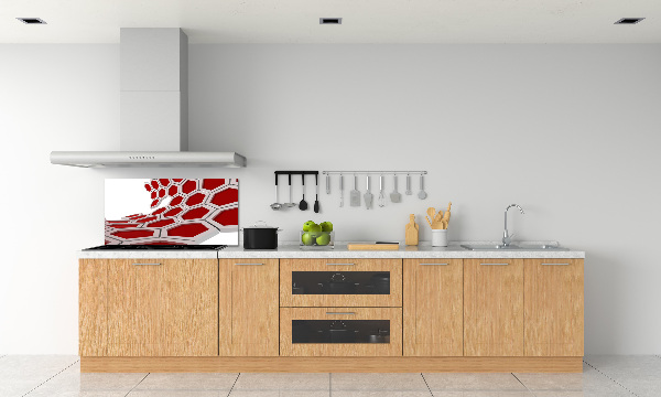 Rivestimento parete cucina con motivo astratto 3D
