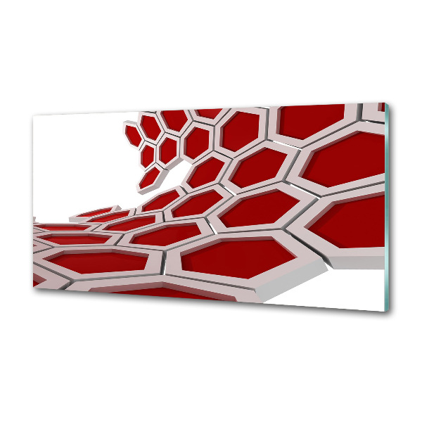 Rivestimento parete cucina con motivo astratto 3D