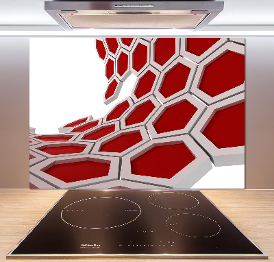 Rivestimento parete cucina con motivo astratto 3D