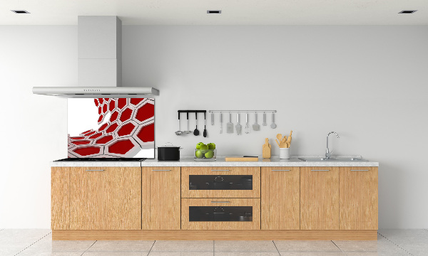 Rivestimento parete cucina con motivo astratto 3D