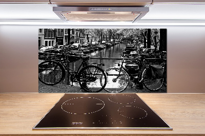 Pannello retrocucina con stampa di biciclette di Amsterdam