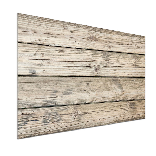 Pannello retrocucina con motivo in legno come sfondo