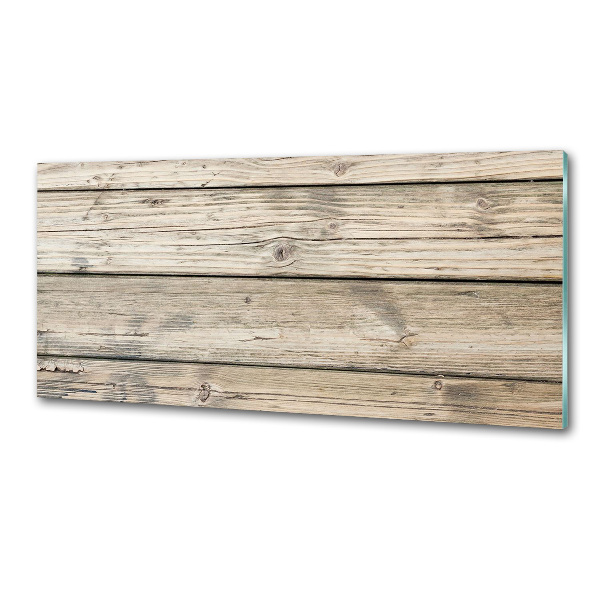 Pannello retrocucina con motivo in legno come sfondo