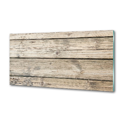 Pannello retrocucina con motivo in legno come sfondo