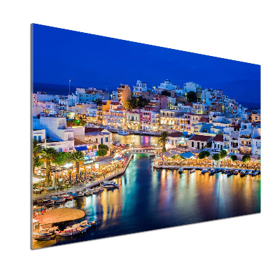 Rivestimento parete cucina con motivo ispirato a Creta, Grecia