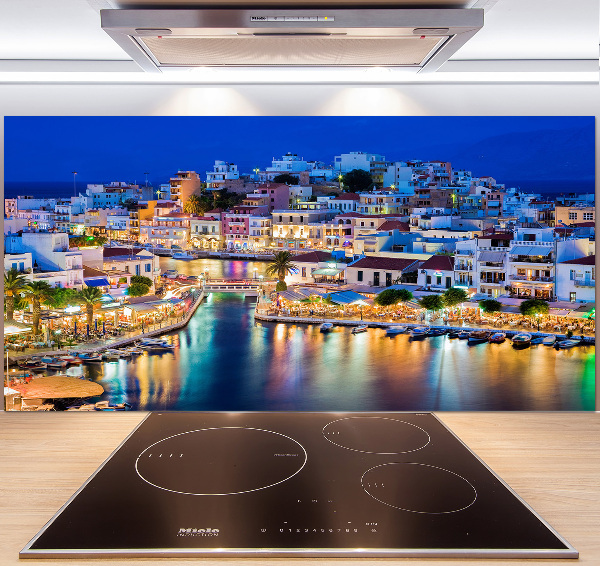 Rivestimento parete cucina con motivo ispirato a Creta, Grecia