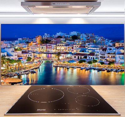 Rivestimento parete cucina con motivo ispirato a Creta, Grecia