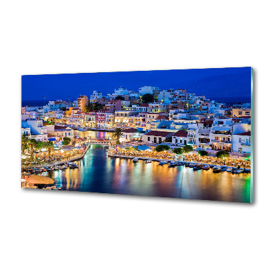 Rivestimento parete cucina con motivo ispirato a Creta, Grecia