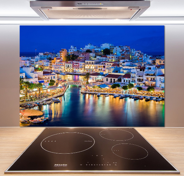 Rivestimento parete cucina con motivo ispirato a Creta, Grecia