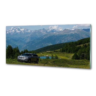 Pannello retrocucina con motivo di veicolo fuoristrada