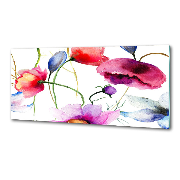 Pannello retrocucina con motivo di papaveri