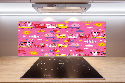 Pannello paraschizzi cucina con motivo 