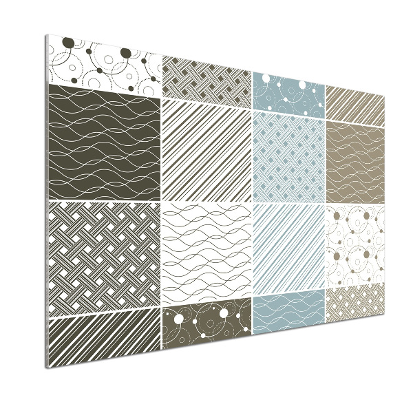 Rivestimento parete cucina con motivi geometrici