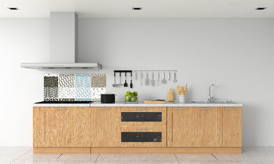 Rivestimento parete cucina con motivi geometrici