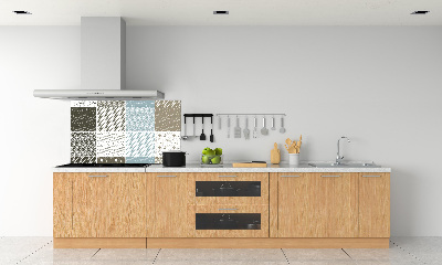 Rivestimento parete cucina con motivi geometrici