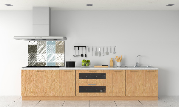 Rivestimento parete cucina con motivi geometrici
