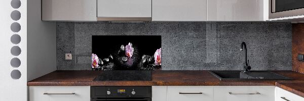 Rivestimento parete cucina con motivo Orchidea