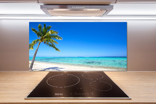 Pannello retrocucina con motivo spiaggia tropicale
