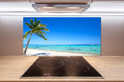 Pannello retrocucina con motivo spiaggia tropicale
