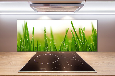 Pannello retrocucina con motivo a erba