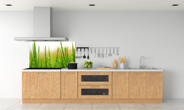Pannello retrocucina con motivo a erba