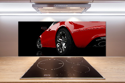 Pannello paraschizzi cucina con motivo di auto rossa
