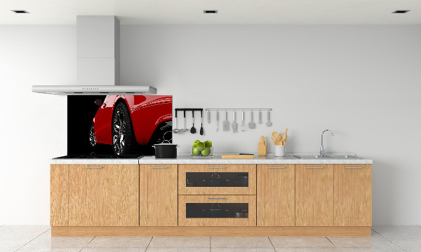 Pannello paraschizzi cucina con motivo di auto rossa
